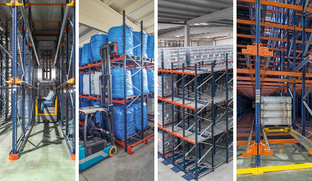 Cuatro sistemas de almacenaje por compactación: racks drive-in, push-back, dinámicos y Pallet Shuttle