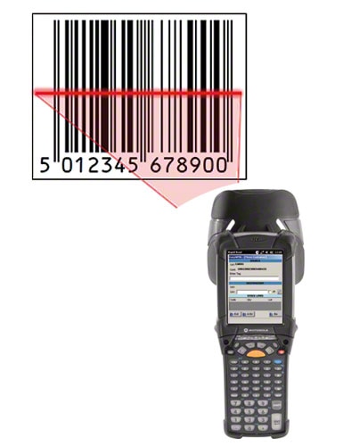 Ejemplo de una etiqueta con código de barras EAN-13 para identificar el producto.