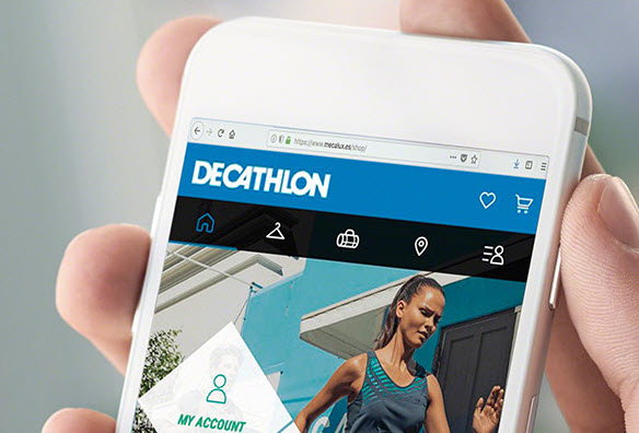 Estanterías para picking en la bodega de venta online de Decathlon