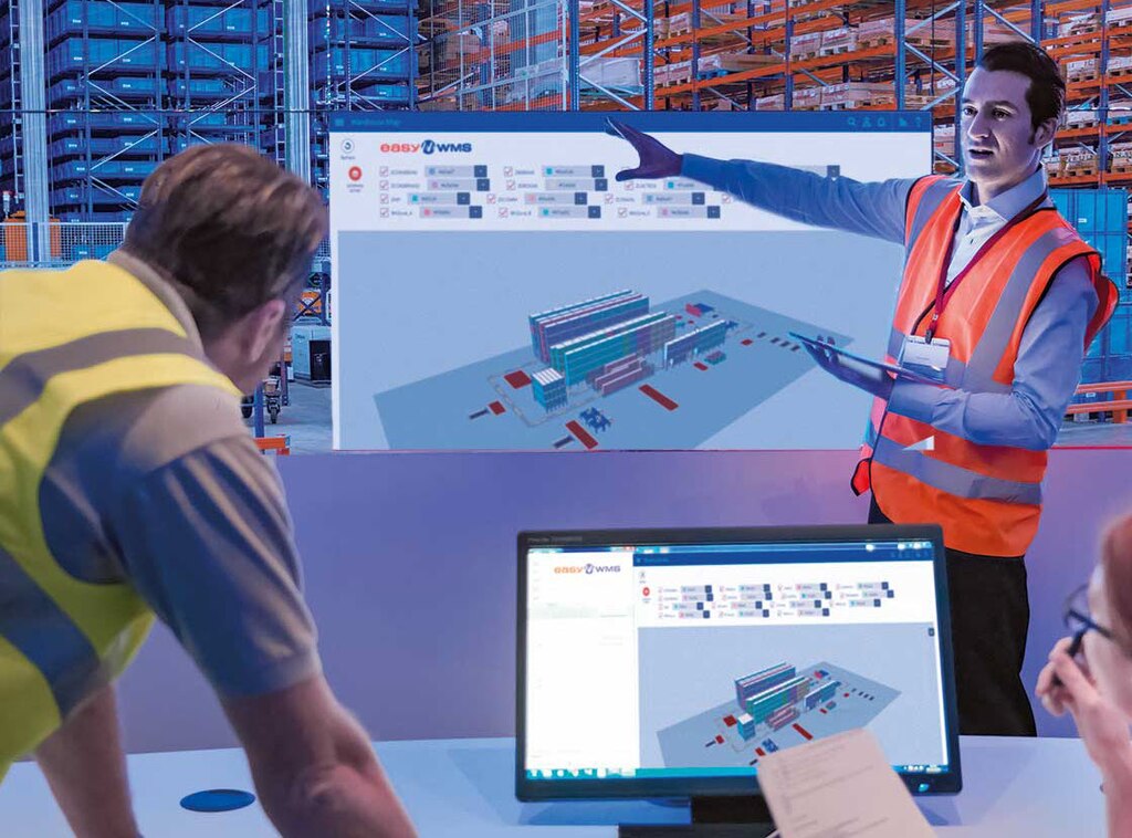 Los clientes visualizan una demostración de su bodega en movimiento