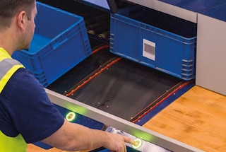 Las cajas regresan automáticamente al almacén