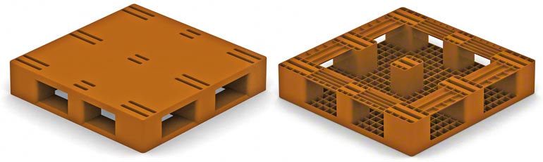 Este modelo se parece mucho a un pallet de madera del tipo 2.